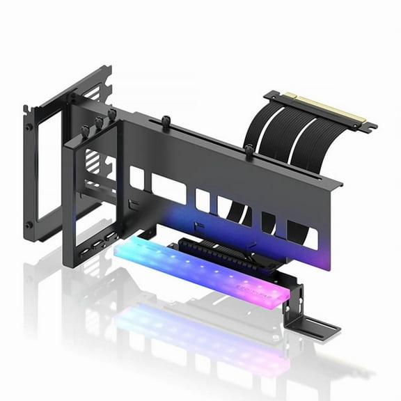 Universal Vertical GPU Holder PCIe 4.0 X16 Kit Riser ATX Case 5V 3PIN ARGB Video Card Holder Graphics Card Bracket Black