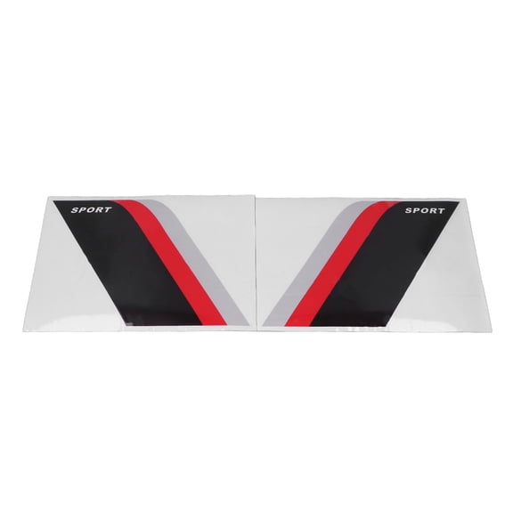 Universal Vinyl Sports Style Racing Stripe Decals Waterproof Decorative Car Body Fender Side Stripe Stickers 2 Pieces Black 24x20 Inches / 60.9x50.8 cm
