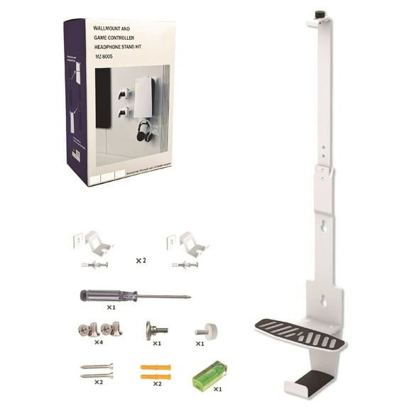 Universal Wall Mount Bracket for PS5/PS5 Slim/PS5 Pro Console,Aluminum Alloy Vertical Stand with Dual Controller Holder for Playstation 5