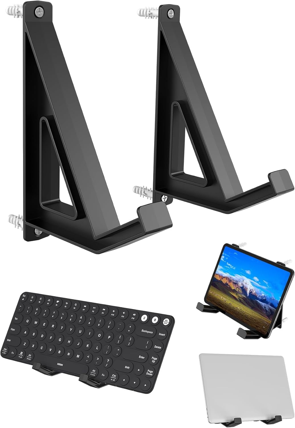 Tablet Keeping Racks Universal Wall Mount Storage Organizer for Keyboard/Laptop/Tablet, Wall ...