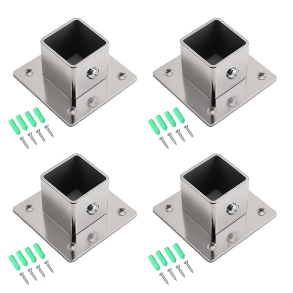 Universal Wall Mounted Pipe Bracket Heavy Duty Steel Construction Side Mount Flange Base Brackets For Closet Rod