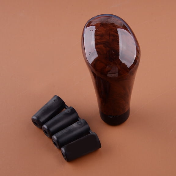 Universal Walnut Wood Grain Car Gear Head Manual Gear Shift Knob Assembly