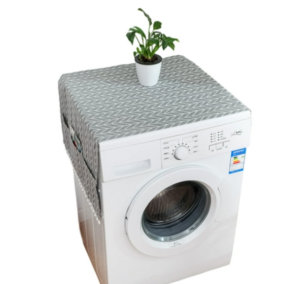 Universal Washer & Dryer Cover, Top Protector with Pockets, Includes Storage Bags for Laundry Organization, Kitchen & Home Use