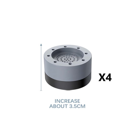 Universal Washing Machine Anti-Vibration Anti-Skid Adjustable Leveling Feet Pads with Shock Absorbing Rubber Base for Washer and Dryer, Fits Most Models