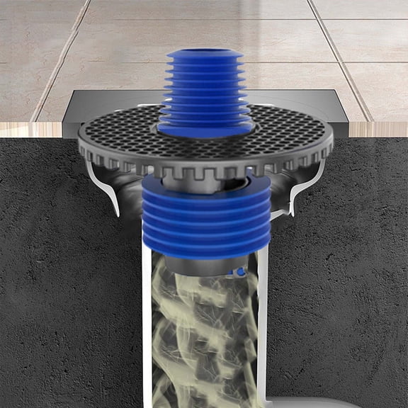 Universal Washing Machine Drain Hose Adapter with Anti-Odor Seal,Leak-Proof Laundry Water Outlet Connector for Floor and Wall Installation,Durable ABS Plastic Plumbing Fitting