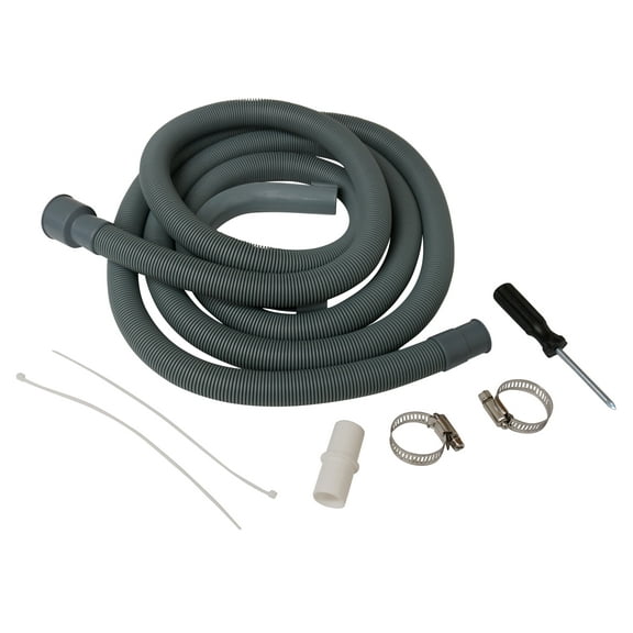 Universal Washing Machine Drain Hose Extension Kit, 10' Long, Flexible, SSD10