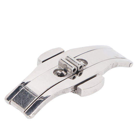 Universal Watch Butterfly Buckle Stainless Steel Smooth Surface Folding Deployment Clasp Push Button Watchband Accessories for Repair Replacement Tool (2.36 inches / 6.00 cm)