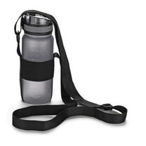 Universal Water Bottle Holder Strap 40 Inch Length Adjustable Polyester Belt for Hiking Cycling Travel 1 PackforOutdoor/Sports Supplies(Black),Ccwuwei