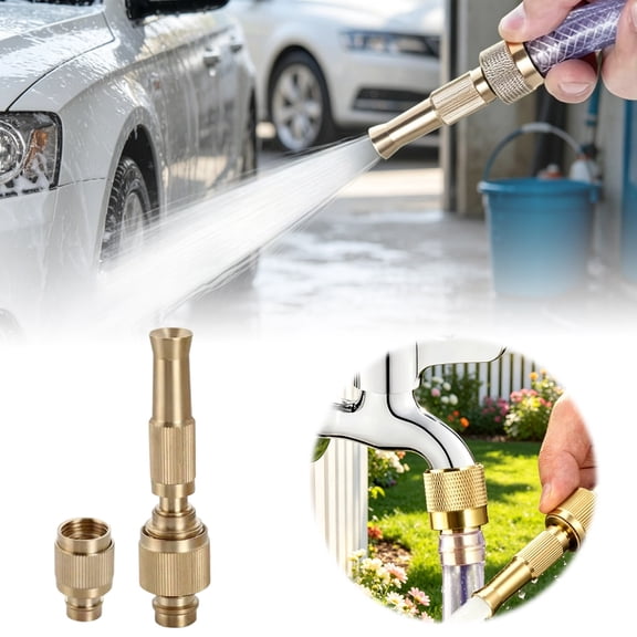 Universal Water Pipe Nozzle for Hose Attachment with High-Pressure Spray Head for Garden Cleaning and Flexible Spray Options