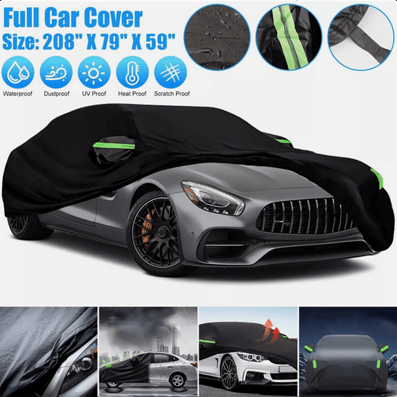 Universal Waterproof Car Cover - All-Weather Outdoor Protection (530x200x150cm) - Sun, Rain, Snow, Dust - Suitable for most small cars.