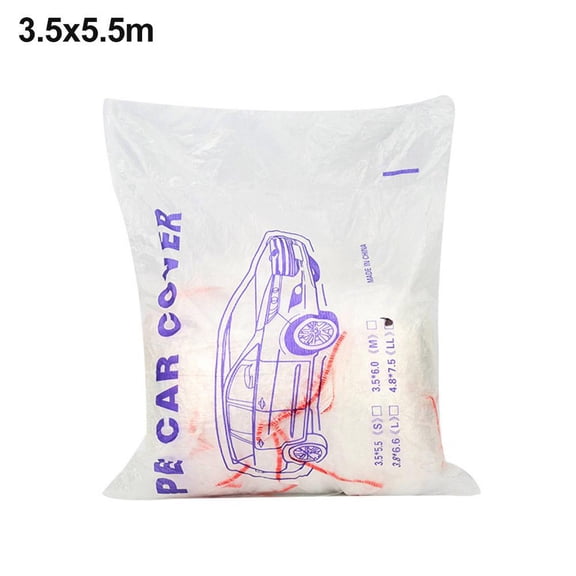 Universal Waterproof Car Cover Disposable Plastic PE Vehicle Cover Auto Accessories 1PC