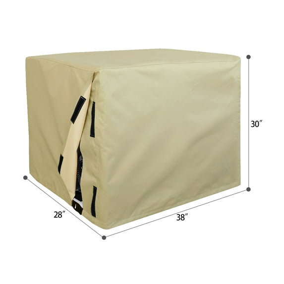 Universal Waterproof Generator Cover 600D Oxford Fabric Covers Heavy Duty for 5500-15000 Watt Portable Generators Beige