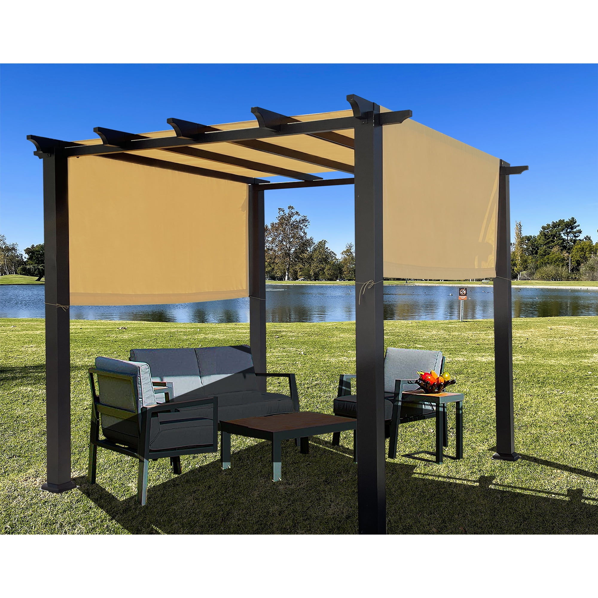 Universal Waterproof Pergola Shade Cover Replacement Canopy w/Heavy ...