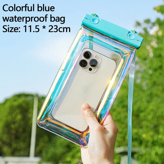 Universal Waterproof Phone Pouch Case for Swimming Beach Water Sports, Touchscreen Friendly Dry Bag with Neck Strap, Floating Phone Protector for iPhone Samsung Android Smartphones