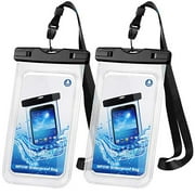 Universal Waterproof Phone Pouch Cellphone Dry Bag Case Lanyard Protector for iPhone 15 14 13 12 11, Galaxy S23 S22 S21, Pixel up to 6.5" -Black
