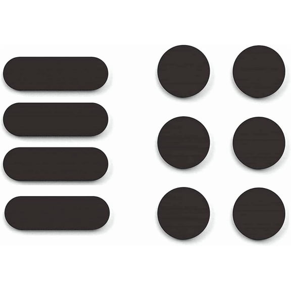 Universal Webcam Covers - Privacy Protection Accessory, No Residue Application, Safe Screen Closure - Dots and Bars, 20 Pieces - Black