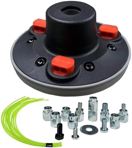 Universal Weed Eater Head, Easy Load String Trimmer Head Replacement Weed Wacker Head for Echo, Ego, Dewalt, Stihl, and Husqvarna, Includes 12pcs 1FT-0.095" Trimmer Line