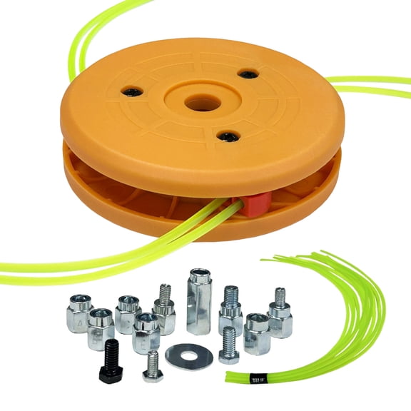 Universal Weed Eater Head, H011 Easy Load String Trimmer Head Replacement Weed Wacker Head Fits Most Standard Models of Gas and Electric Weed Trimmer, Includes 15 pcs 1FT-0.095" Trimmer Line, Yellow