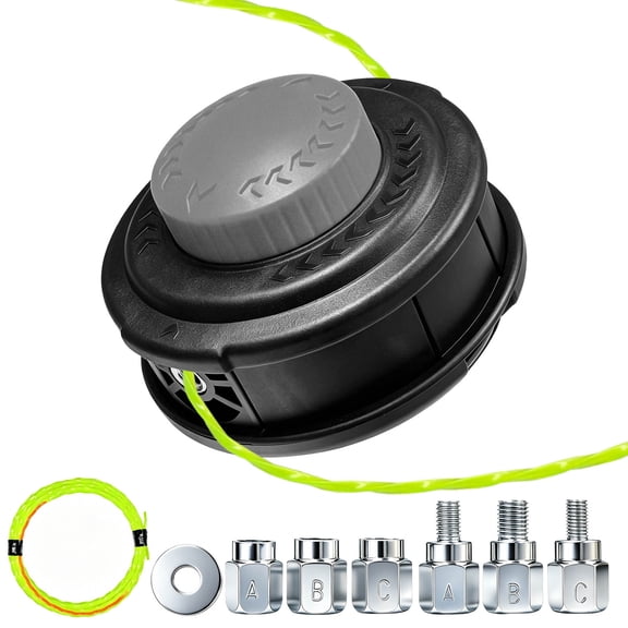 Universal Weed Eater Head, Speed Feed Trimmer Head String Trimmer Head Weed Wacker Head Replacement for Echo, Ego, Dewalt, Stihl, Husqvarna Trimmer Weed Eater, with 14FT/0.095 Trimmer Line-Grey