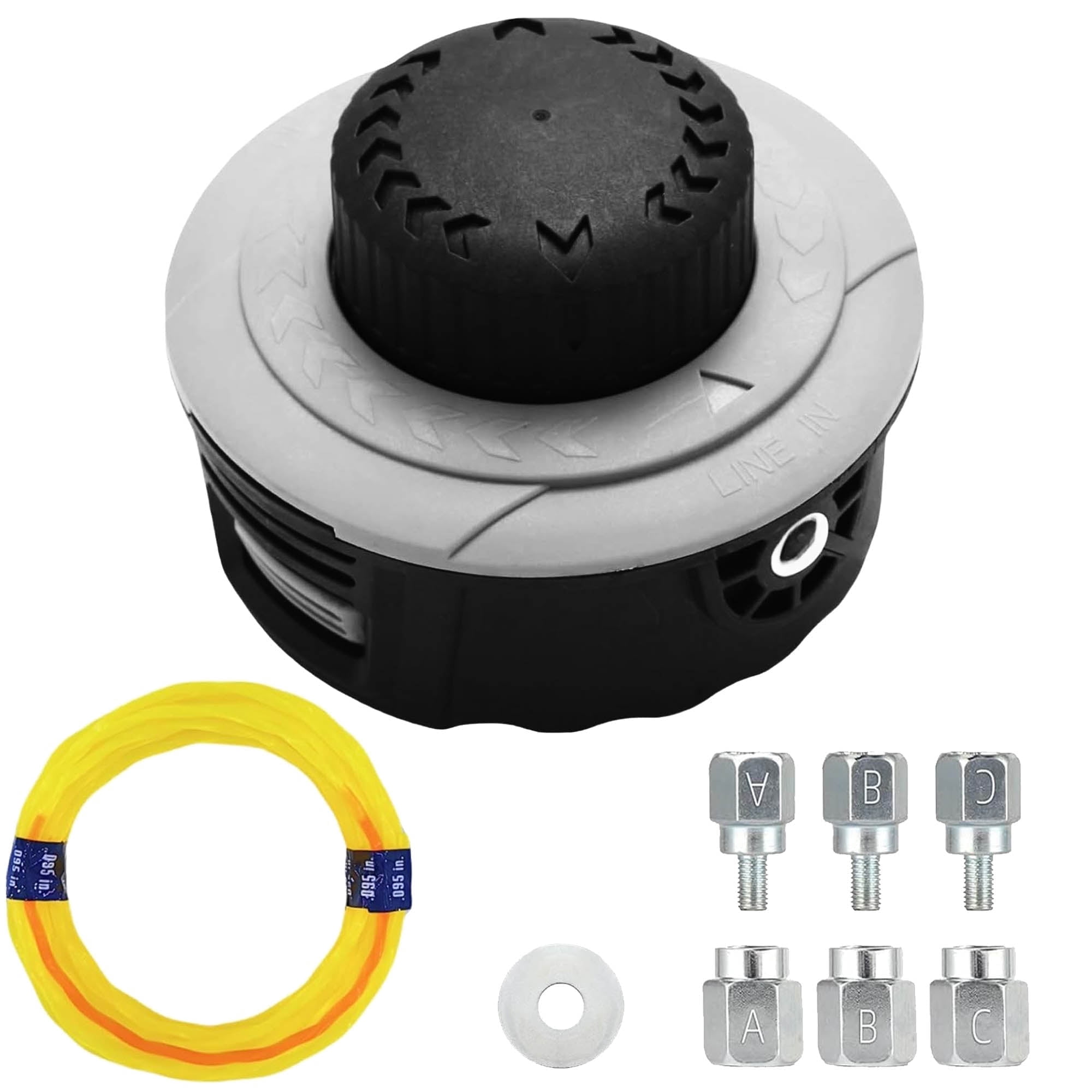 Universal Weed Eater  Head, String Trimmer Bump Head for Echo, Ego, Dewalt, Stihl, Husqvarna Weed Eater, Speed Feed String Trimmer Head with 14FT/0.095 Trimmer Line