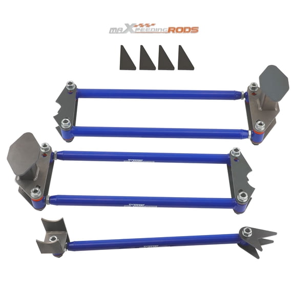 Universal Weld-On Parallel 4-Link Suspension Kit with Panhard Bar, 24" Steel Bars, 1.25" OD, Rear Left/Right, for Rod Rat Truck & Car Air Ride Systems, SKU 75505980