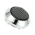 thumbnail image 1 of Universal Wheel Center Hub Cap 64mm 2.52" OD Wheel Hubcap Rim Carbon Fiber Pattern Silver Tone, 1 of 6