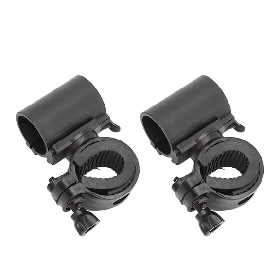 Universal Wheelchair Cane Holder Accessory, 360 Degree Rotation Walking Stick Bracket for Drive Rollator Walkers and Electric Mobility Scooters, 2-Pack (12 x 9 x 4 in / 30.5 x 22.9 x 10.2 cm)