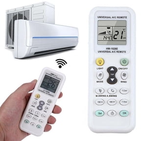 Universal White AC Remote Control, 8-10M Transmission, Easy Setup for Most Air Conditioners, Battery Operated (Batteries Not Included)
