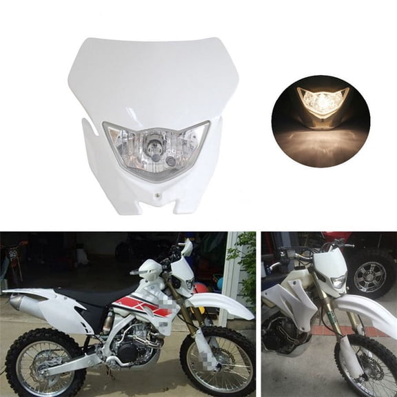 Universal White Motocross Off Road Headlight Fairing Compatible For WR450F WR250F YZ YZF TW TTR DR RM Supermoto Dirt Pit Bike