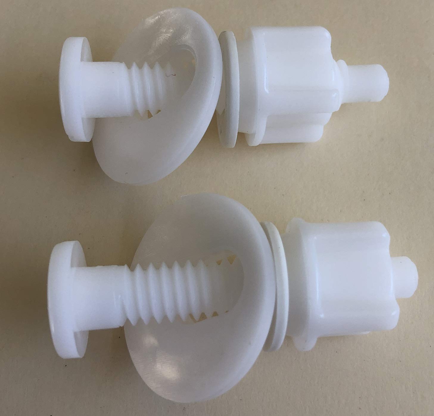 Universal White Nylon Plastic 2.25 Inch Toilet Seat Hinge Bolt For Top