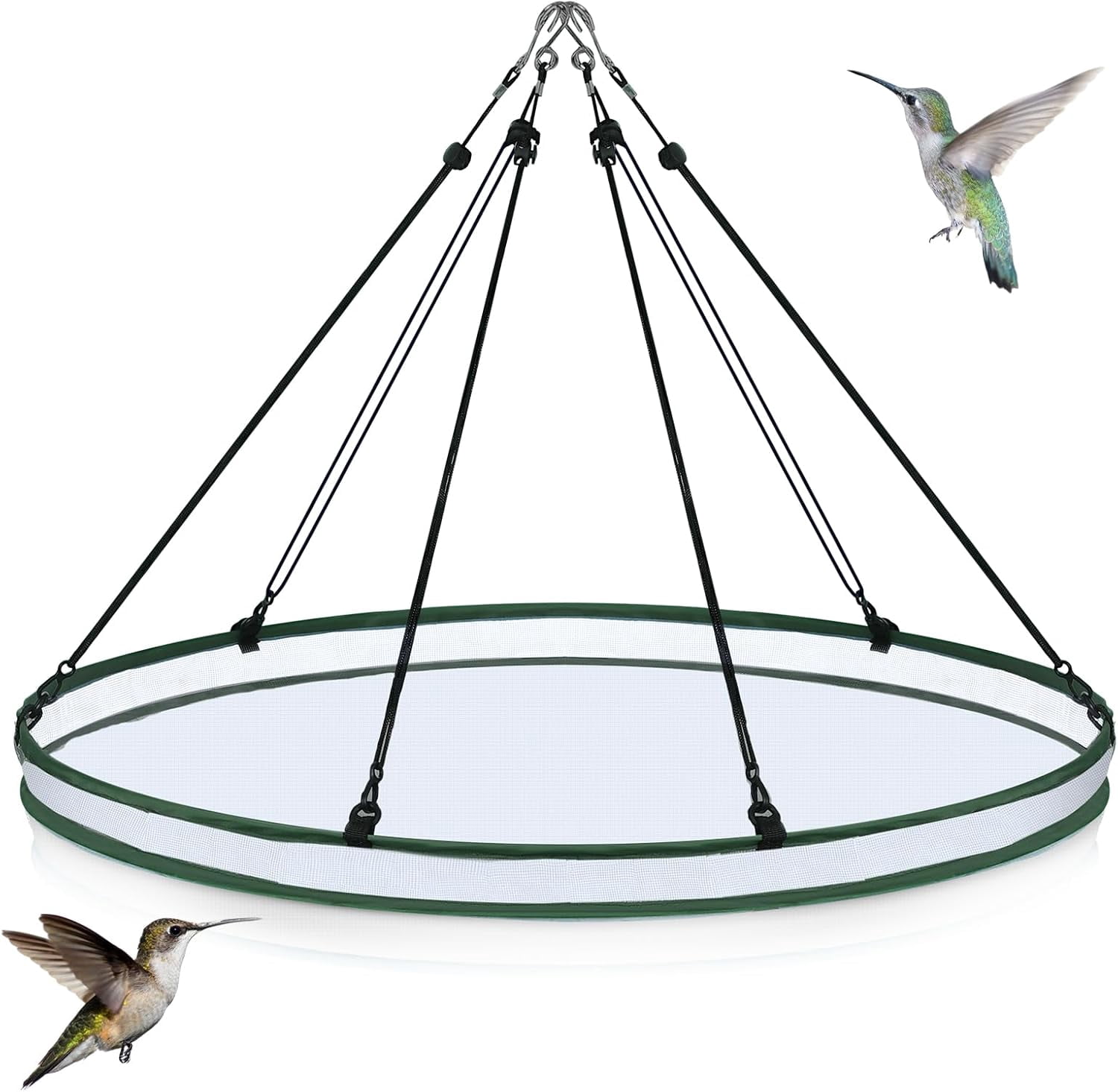 Universal Wild Bird Seed Catcher Hanging Hoop Platform Bird Seed Catcher Tray for Hummingbird Feeders Bee Feeder Outdoor Garden Accessories(2 Pieces,20 Inch)
