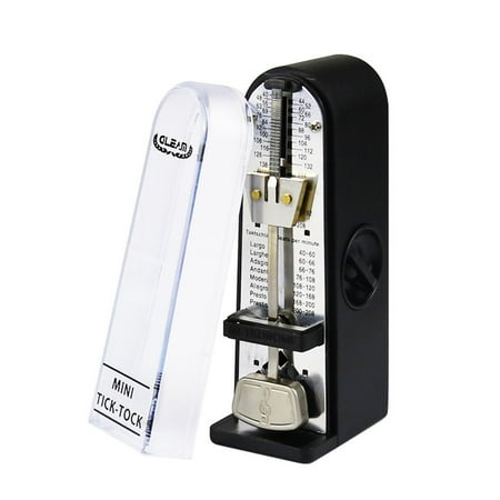 Universal Wind Up Movement Mechanism Mechanical Metronome Mini Tick-tock Beats Rhythm Portable Metronome BLACK
