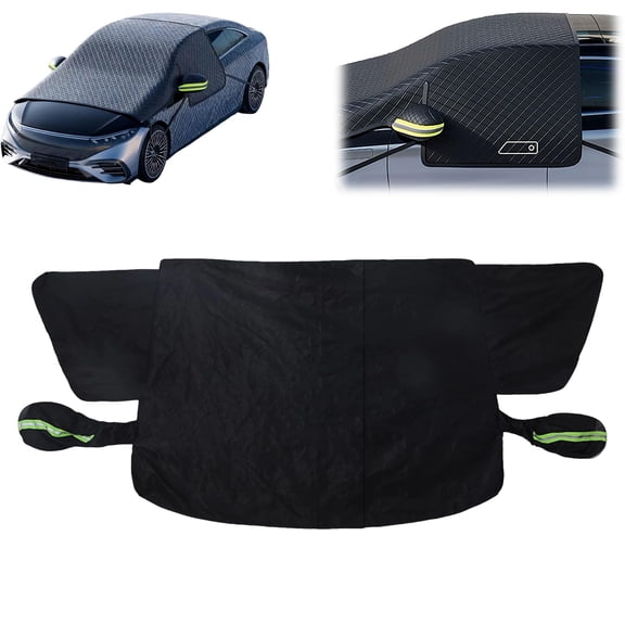 Universal Windshield Snow Cover - 161x145cm Winter Frost Protection with Side Window & Mirror Covers, Thick Ice Shield for Most Vehicles