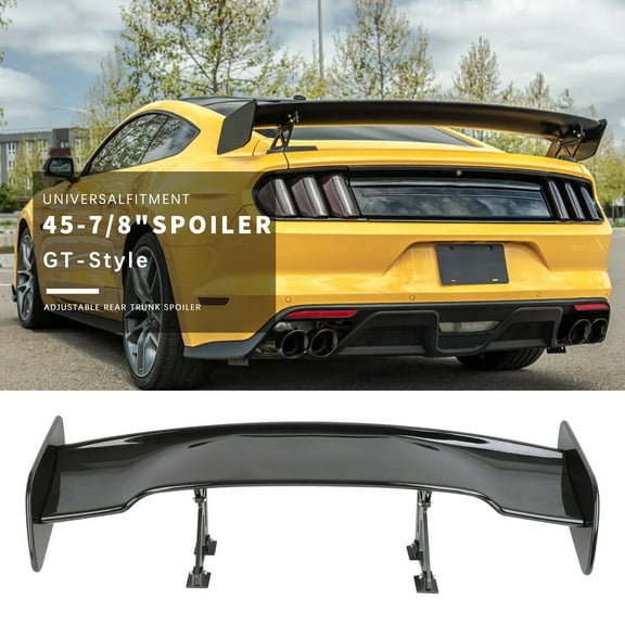Universal Wing Car Tuning accessories Tail Exterior Trim 145CM ABS GT Style Spoiler Black Look For 99% Sedan Common