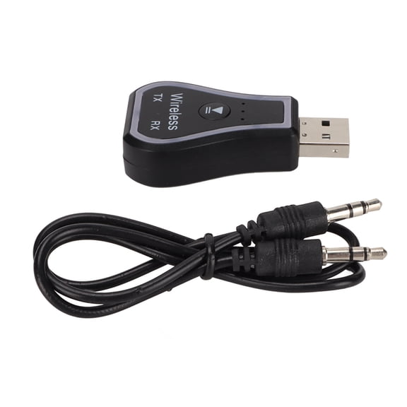 Universal Wireless Audio Adapter 2 in 1 Bluetooth 5.0 Transmitter Receiver with RGB Ambient Light USB Interface for TV and Home Stereo Systems 10x8x2 inches / 25.4x20.3x5.1 cm