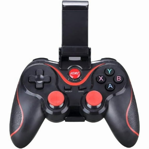 Universal Wireless Bluetooth Gamepad Controller for Android TV/Phone/PC/Tablet. 3.0 Joystick Remote, Best Gift for Gaming (Black-Red)