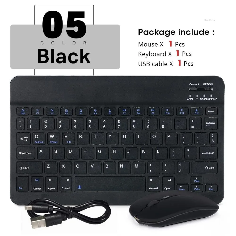 Universal Wireless Bluetooth Mouse BT English Keyboard For iPad 10th Air 2 Generation Phone Tablet Portable For Xiaomi Android