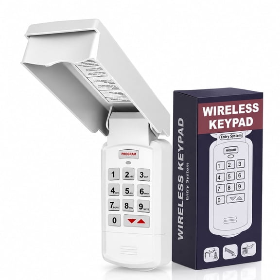 Universal Wireless Garage Door Opener Keypad, Keyless Entry Replacement Compatible with Genie, Overhead Door, Intellicode & DIP Switch Openers, Replaces GK-R, 37332R, GK-BX, GWKP, GWK-IC, ACSDG