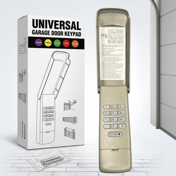Universal Wireless Garage Door Opener Keypad, Keyless Entry Replacement for LiftMaster, Chamberlain, Craftsman and Wayne Dalton Openers