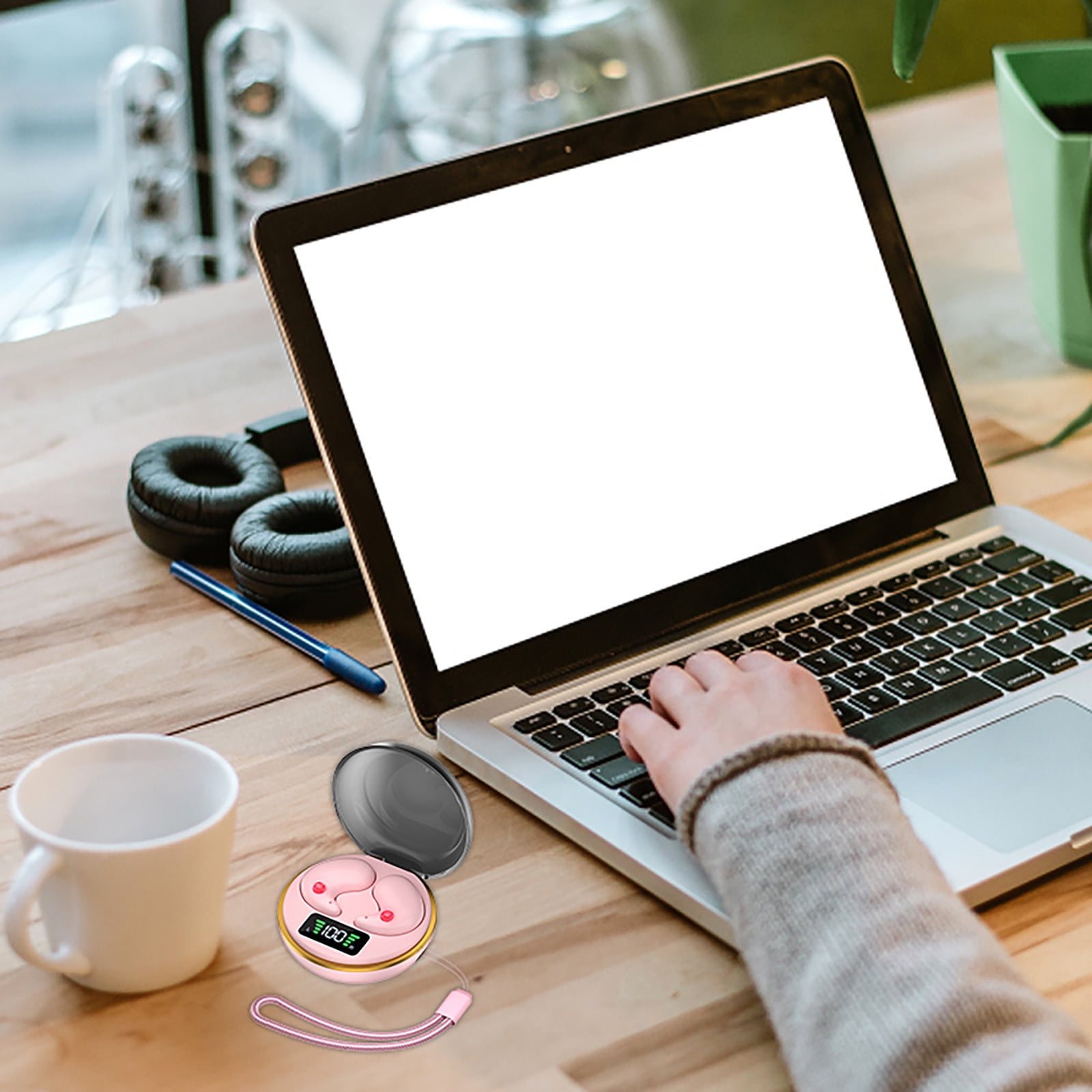 Universal Wireless Headphones Headset Mic Computer Earbuds Emf Blocking Headphones Wireless