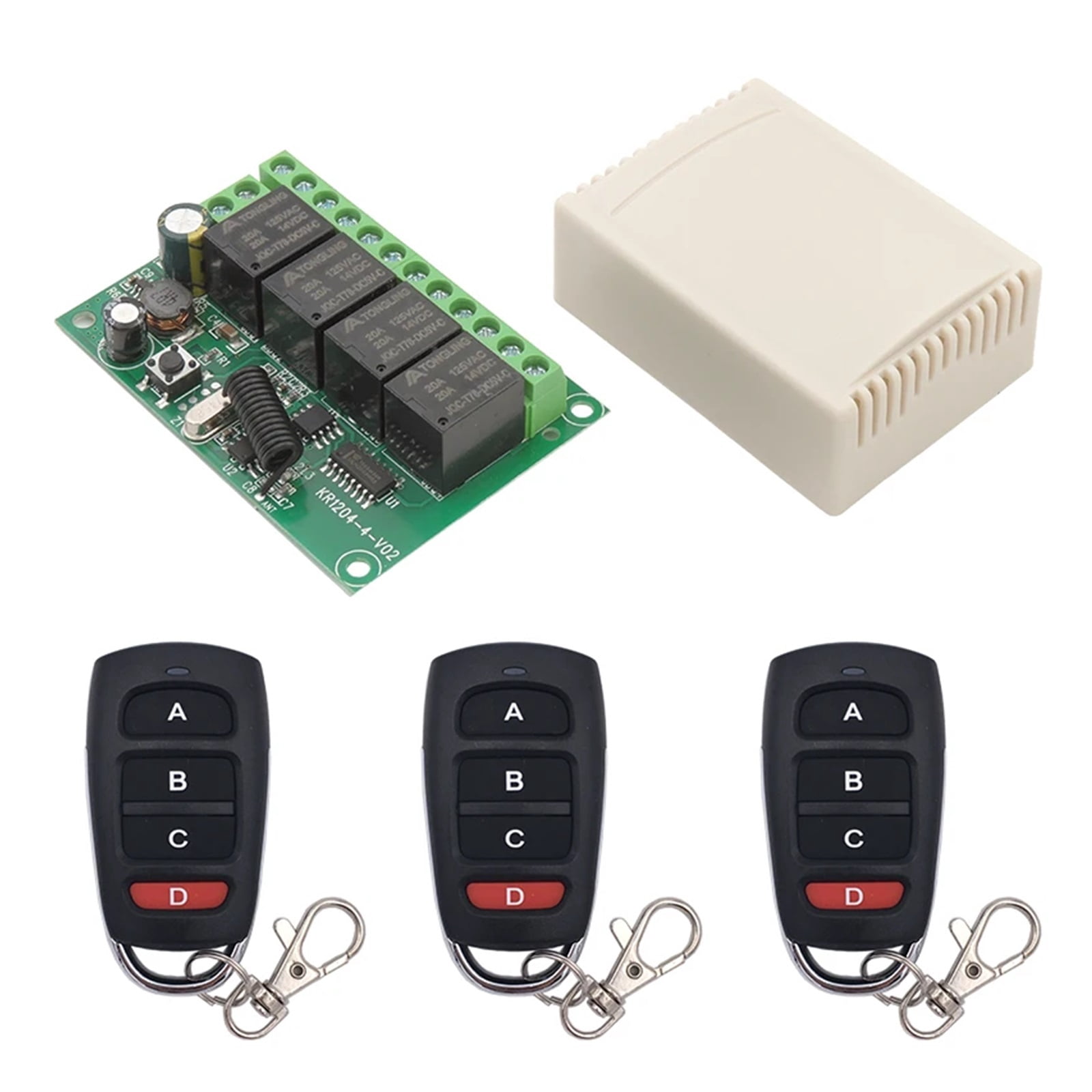 Universal Wireless Remote Control Switch 433MHz DC 6V12V 24V 30V 4CH10A ...