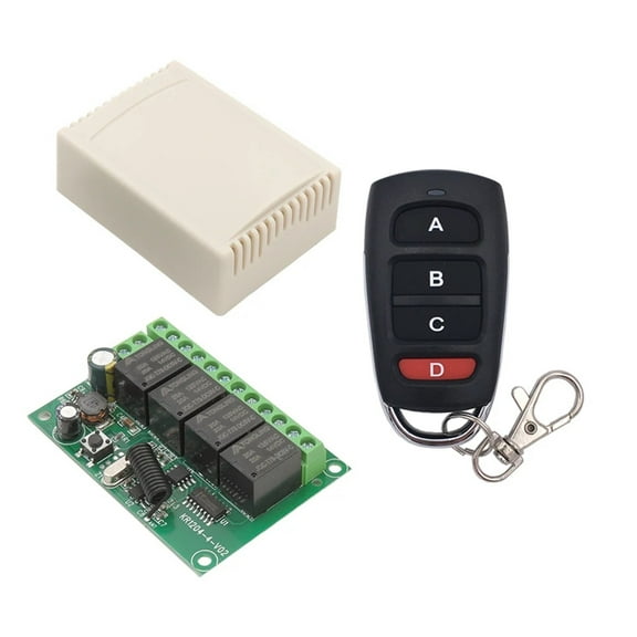 Universal Wireless Remote Control Switch 433MHz DC 6V12V 24V 30V 4CH10A Receiver Rf Transmitter For Garage/Gate/Motor/Light/Lamp