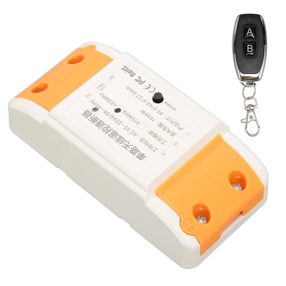 Universal Wireless Remote Control Switch Relay Module - High Sensitivity Transmitter and Receiver Kit for Home Light and Electronic Devices, 433MHz AC 85-250V (11 x 8 x 4 in / 27.9 x 20.3 x 10.2 cm)