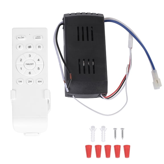 Universal Wireless Remote Controller Suitable for Ceiling Fans 6 Adjustable Speeds and 3 Timing Modes ABS Texture