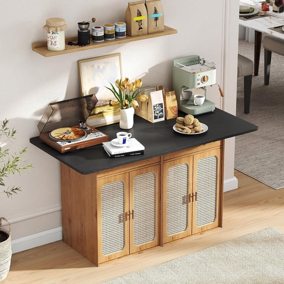 Universal Wood Table Top 48x24 Inch One-Piece Desktop for Sit to Stand Desk Frame, Rectangular Workbench Board, Coffee Bar Countertop, Black