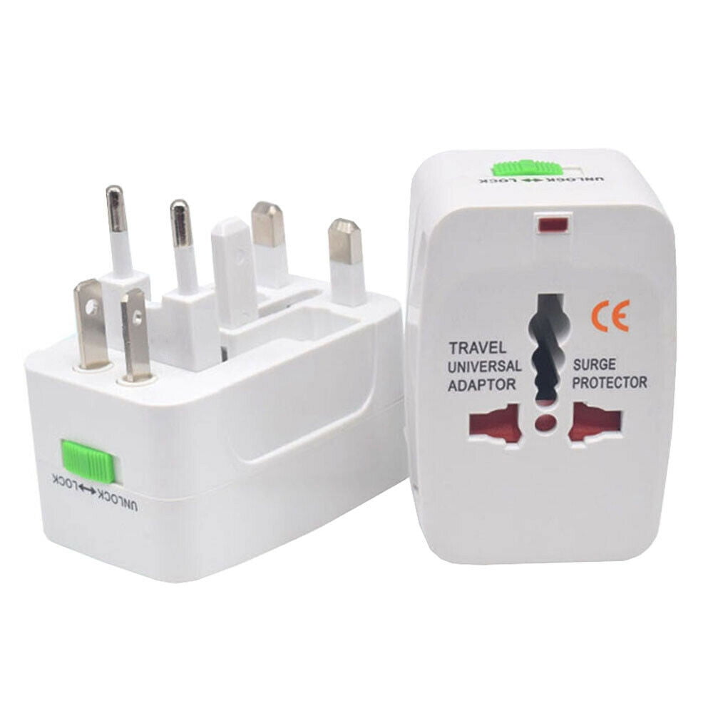 Universal Worldwide Adapter Electric Socket AU UK US EU Plug Adaptor Travel Wall Charger AC Power Option 2 USB Charging Port International Plug Adaptor