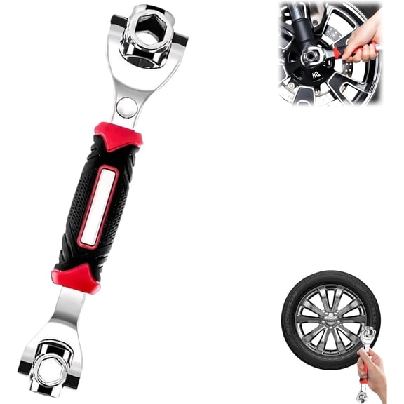Universal Wrench 52 in 1 Socket Wrench Tool, 52 in 1 Universal Socket Spanner Wrenchs, 360 Rotating Head, Heavy-Duty for Automotive, Mechanical, Bike & Home Repair (Multicolor)