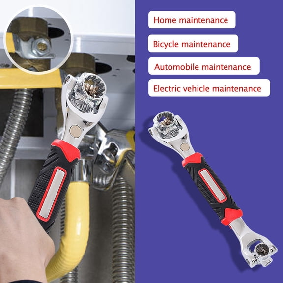 Universal Wrench 52 in 1 Socket Wrench Multifunction Wrenches Tool with 360° Rotating Head, Spanner Tool for Home and Bicycle Car Repair
