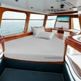 thumbnail image 1 of Universal XL V Berth 4 Piece 100% Egyptian Cotton 800TC The Best Boat V Berth Bedding Fits mattresses up to 8” Depth Durable & Easy Washable - Great Gift for Boaters ( Silver ), 1 of 4