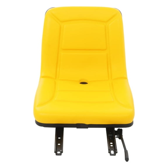 Universal Yellow Tractor Seat Mower Seat with Drainage Hole and Pre-drilled Holes 220lbs Capacity Tractor Seats Replacement for Tractors, Forklifts, Bulldozers, Lawnmowers
